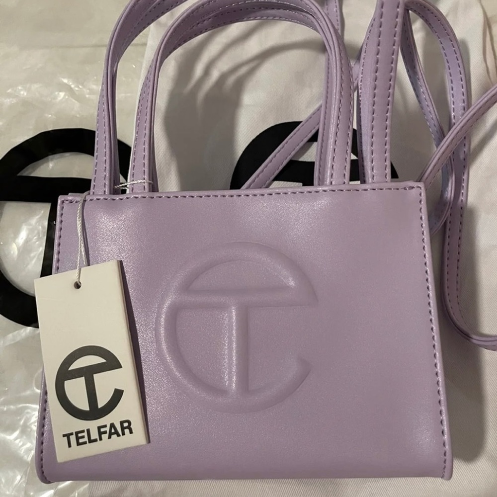 Telfar Small Lavender Shopping Crossbody Bag